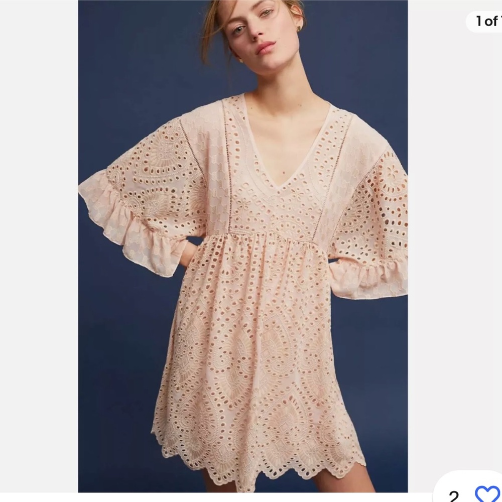 Anthropologie Akemi & Kin Brooke Eyelet Swing Dress